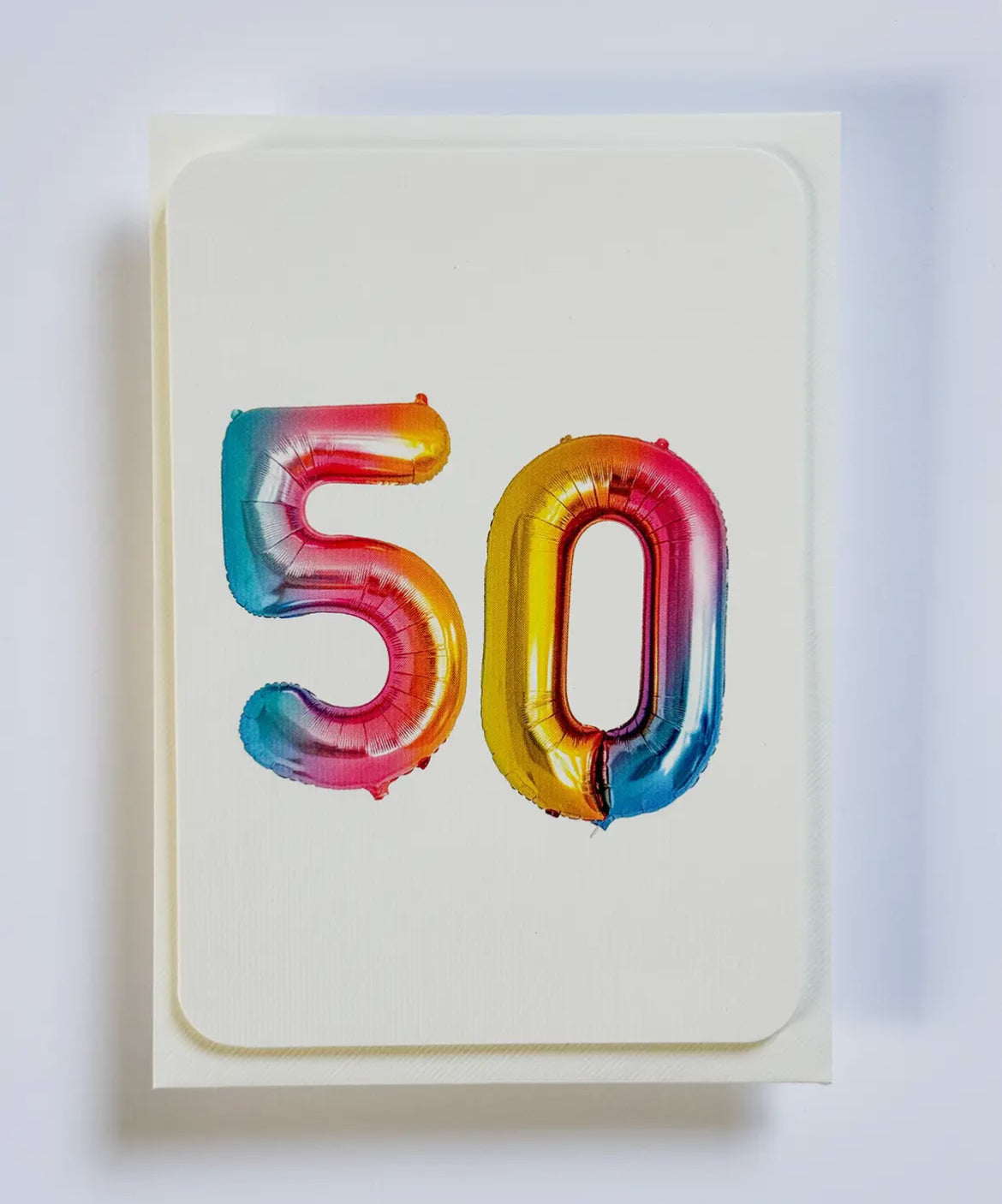 Birthday Balloon No.50 Card - THE BRISTOL ARTISAN