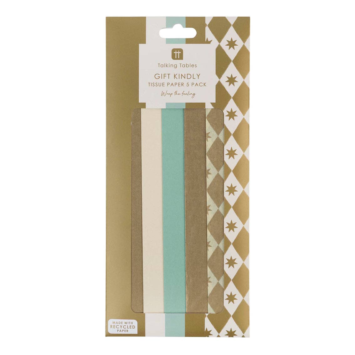 Gold Metallic Tissue Paper Pack - 5 Sheets