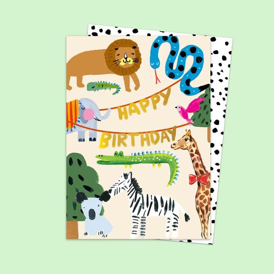 Jungle Friends Happy Birthday Card - THE BRISTOL ARTISAN