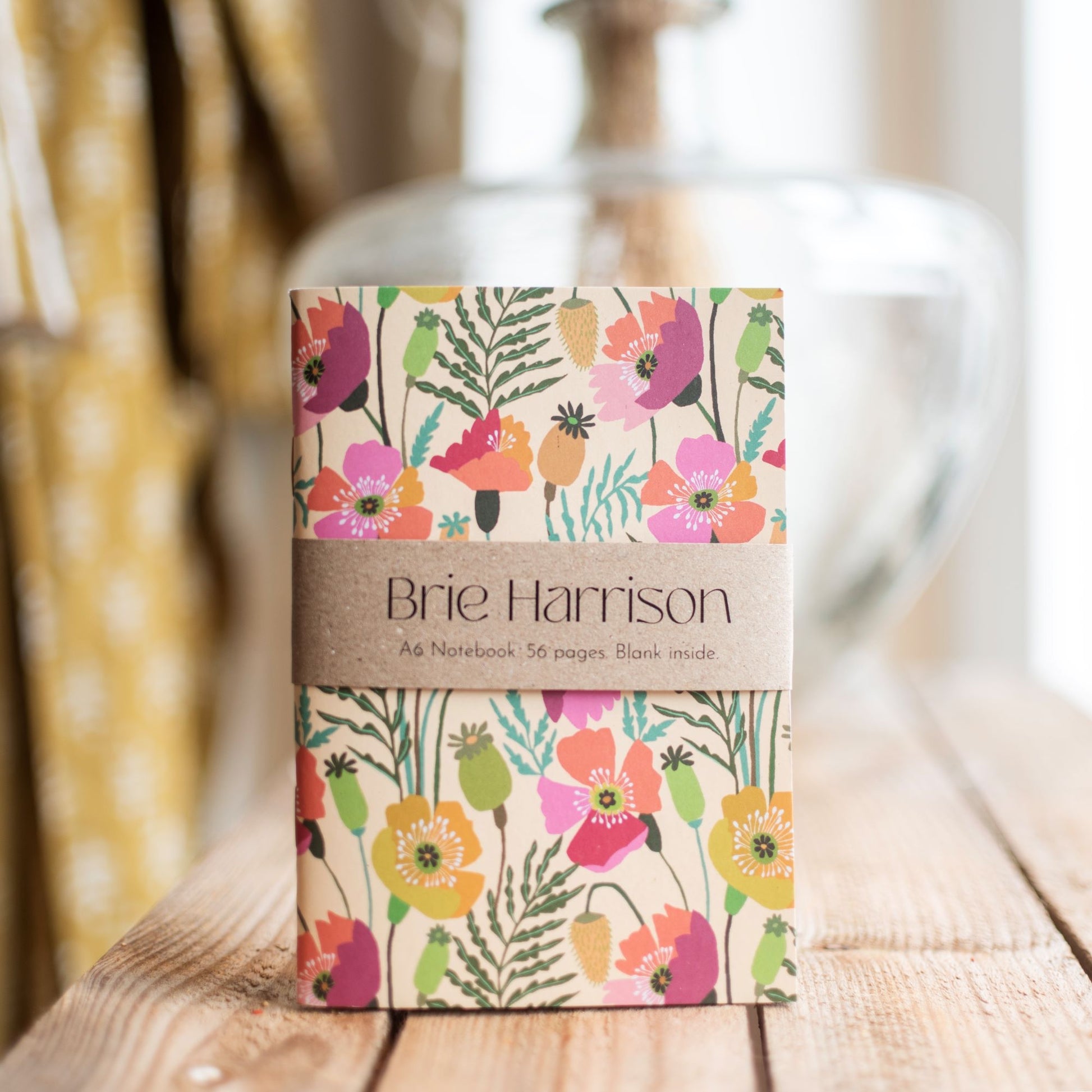 Poppies A6 Notebook - The Bristol Artisan Handmade Sustainable Gifts and Homewares.