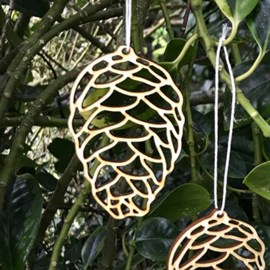 Giant pine cone decoration - layered poplar eco plywood - The Bristol Artisan Handmade Sustainable Gifts and Homewares.