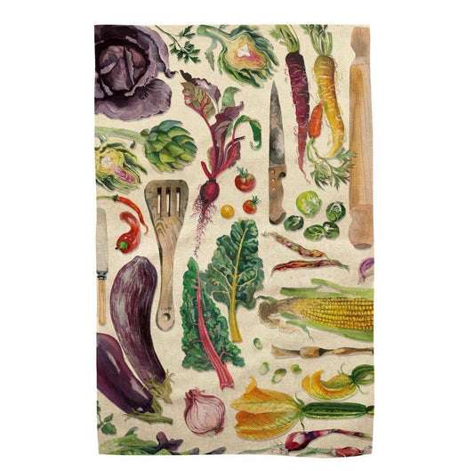 Vegetable Garden Tea Towel