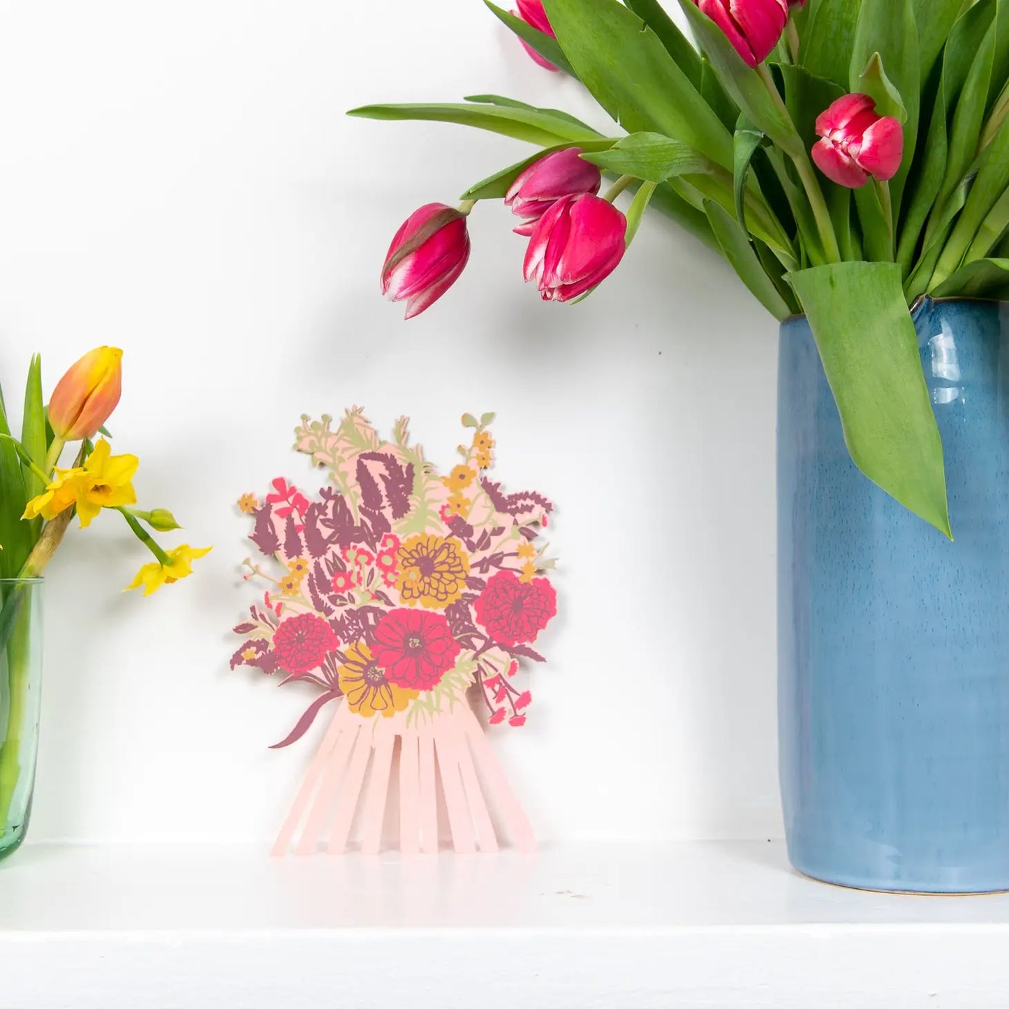 Marigolds Pink Bouquet card - THE BRISTOL ARTISAN