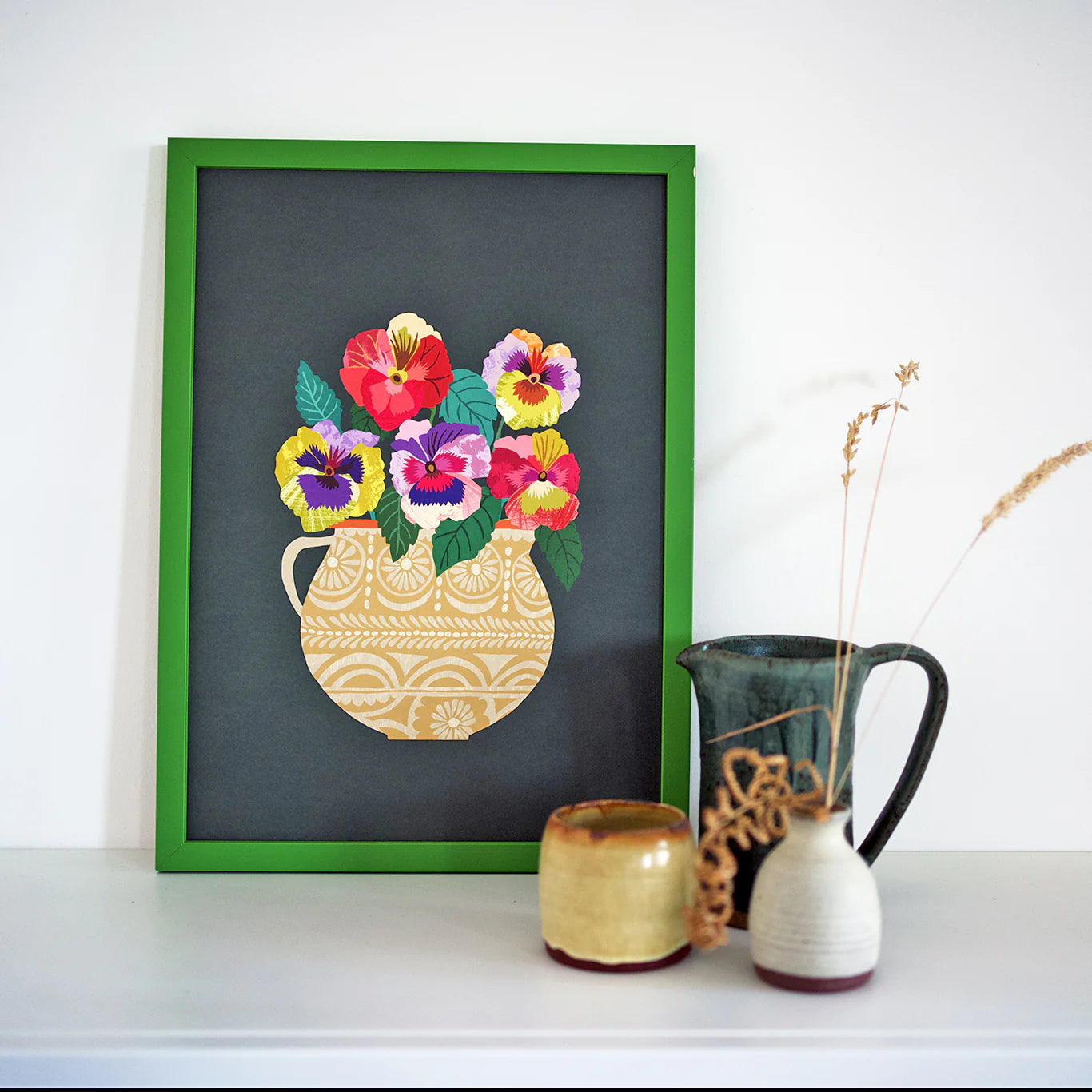 Pansies Print A4 Print by Brie Harrison - THE BRISTOL ARTISAN