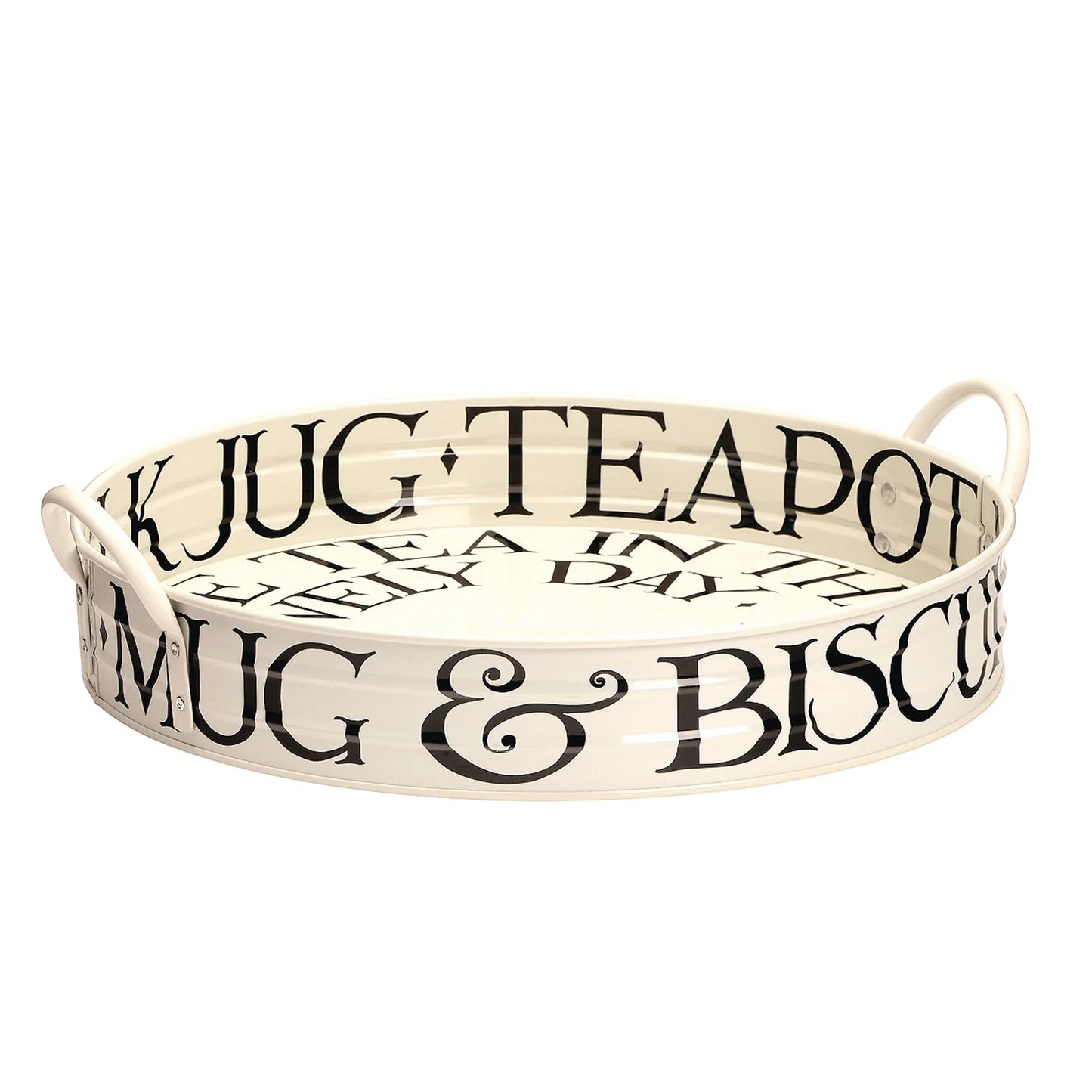 Black Toast Tin Tray with Handles - THE BRISTOL ARTISAN