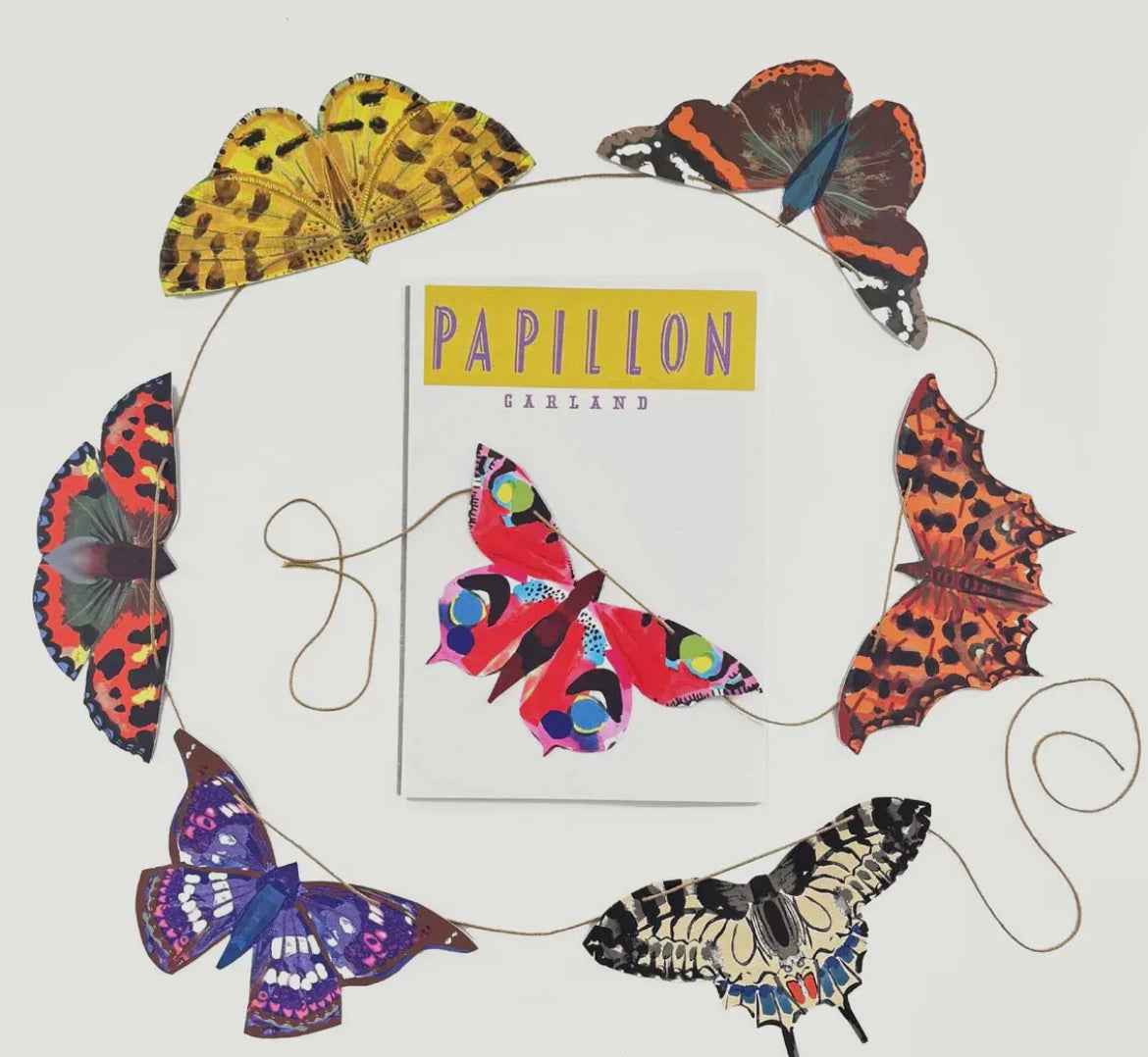 Nursery Room Colourful Butterfly Garland Mobile - THE BRISTOL ARTISAN