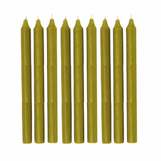 Dinner candle -  olive - THE BRISTOL ARTISAN