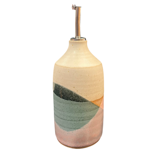 'Bristol' Trio Glaze Pourer - Jade & pink by Liz Vidal