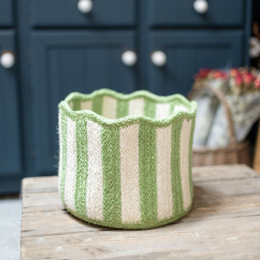 Tulip Basket - green - THE BRISTOL ARTISAN