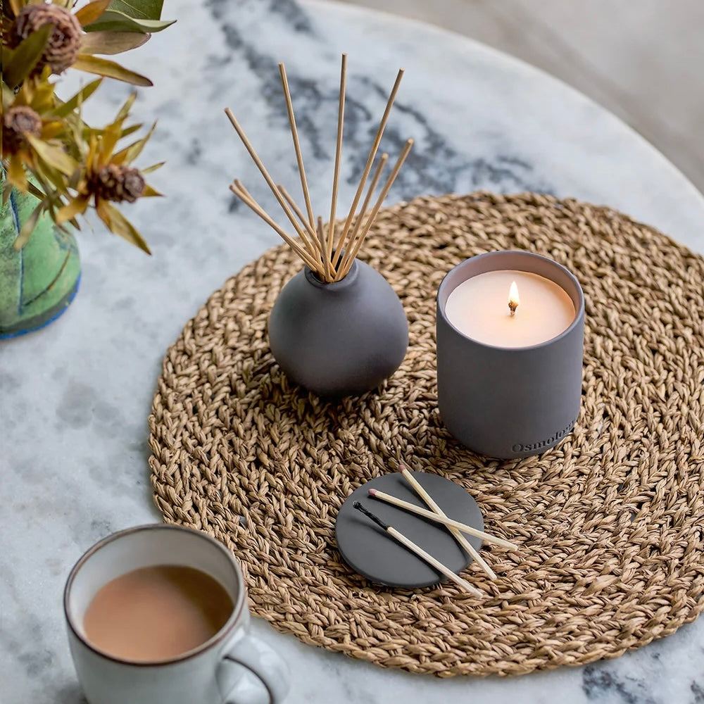 Indian Sandalwood Scented Reed Diffuser In A Reusable Clay Vase