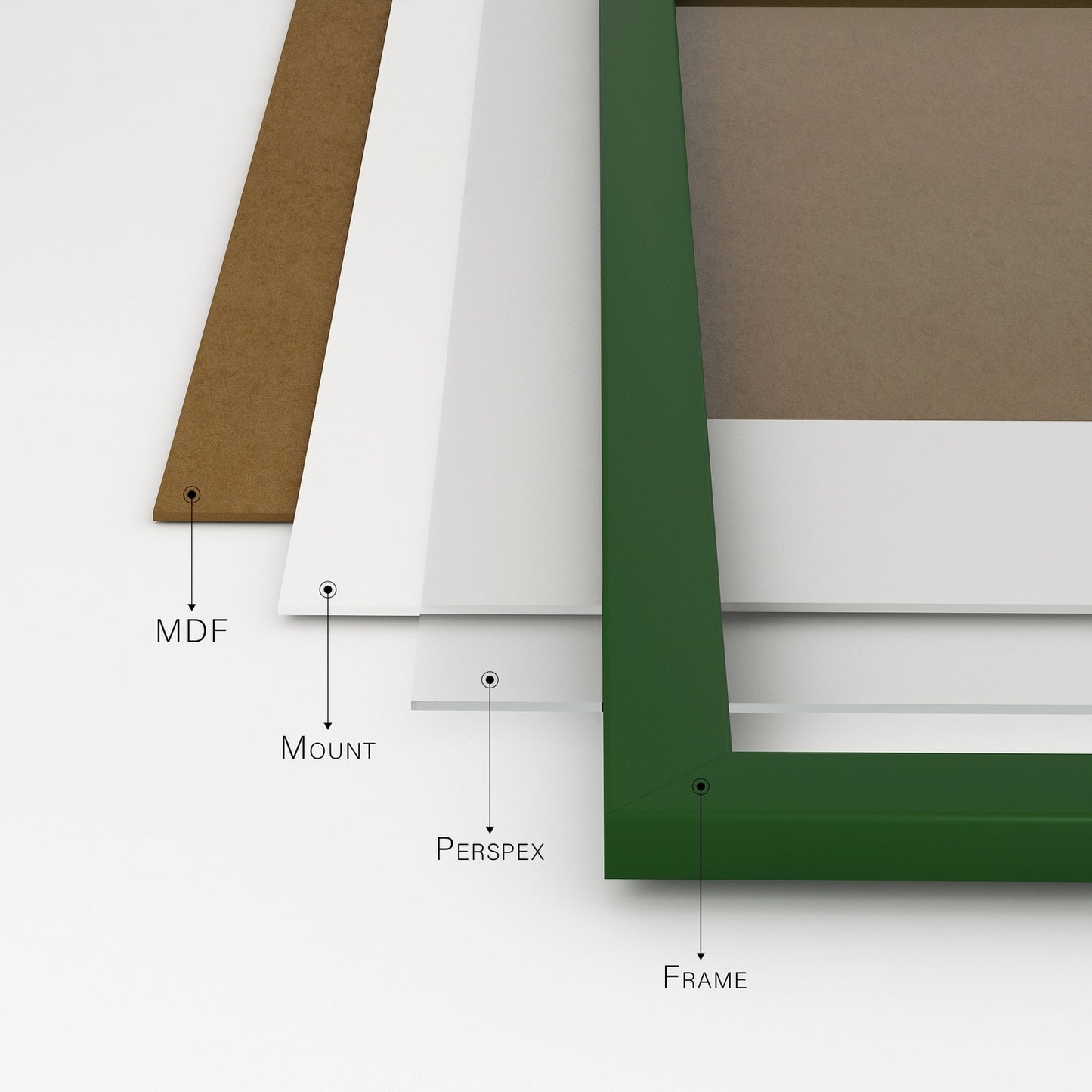 A4 Picture Frame - Green - THE BRISTOL ARTISAN