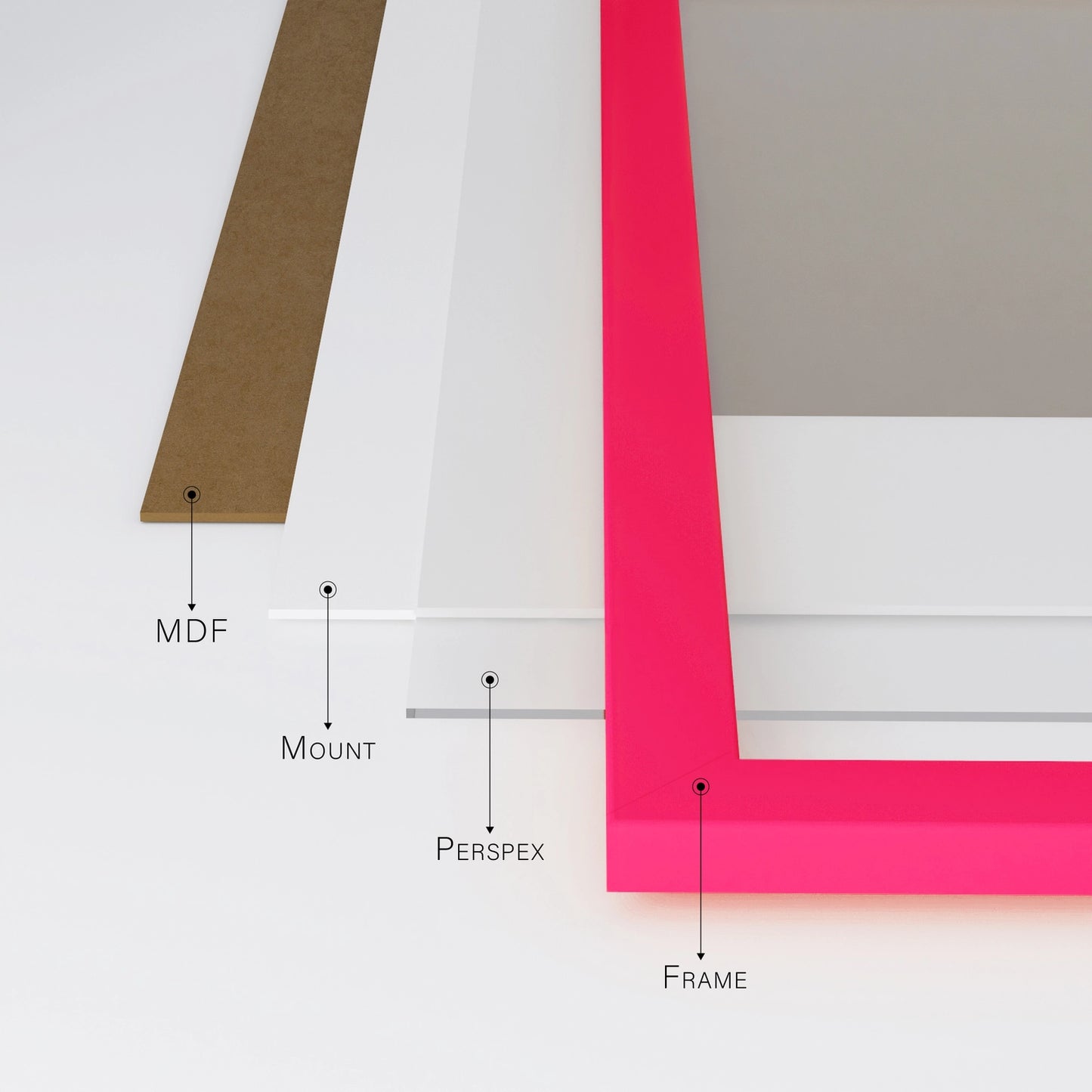 A4 Picture Frame - Hot Pink - THE BRISTOL ARTISAN