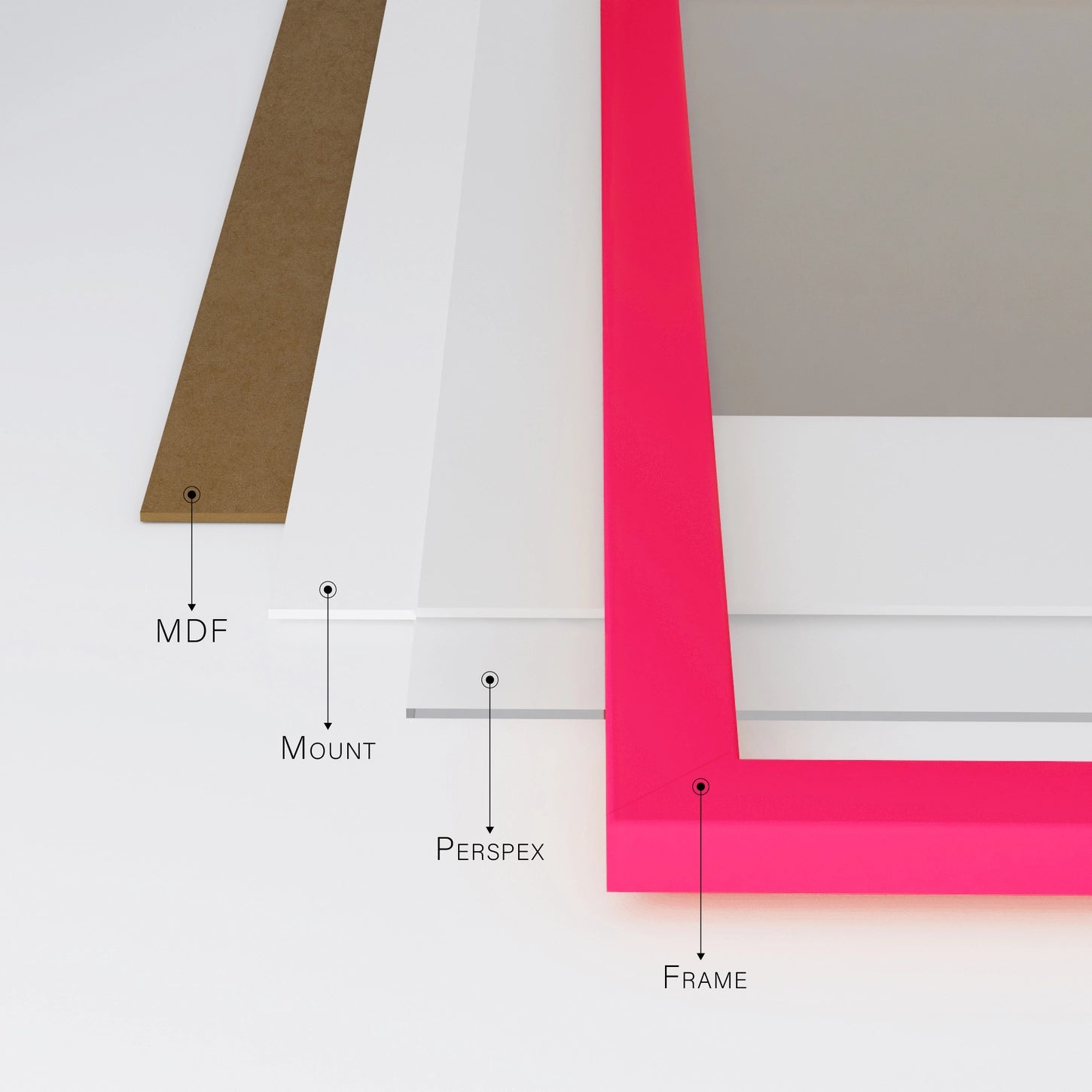 A4 Picture Frame - Hot Pink - THE BRISTOL ARTISAN