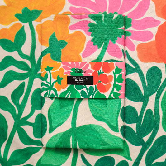 Wildflower Regeneration Tea Towel by Liv Lee - THE BRISTOL ARTISAN