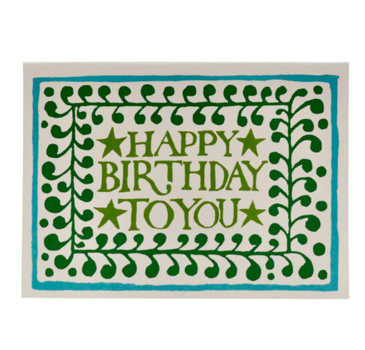 Happy Birthday To You Card Comma Border - THE BRISTOL ARTISAN