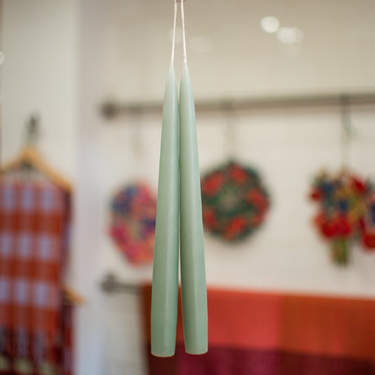 Sage taper candles - pair - THE BRISTOL ARTISAN