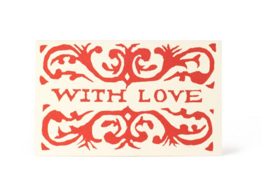 With Love Red  Arabesque Gift Cards Pack of 6 - THE BRISTOL ARTISAN