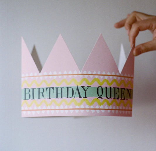 Birthday Queen Hat Card