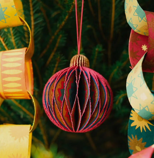Pink Honeycomb Bauble Decoration - THE BRISTOL ARTISAN