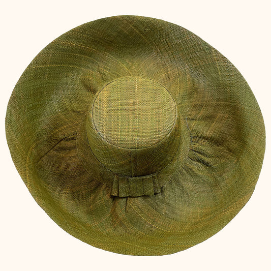 Large Raffia Summer Hat - Khaki - THE BRISTOL ARTISAN