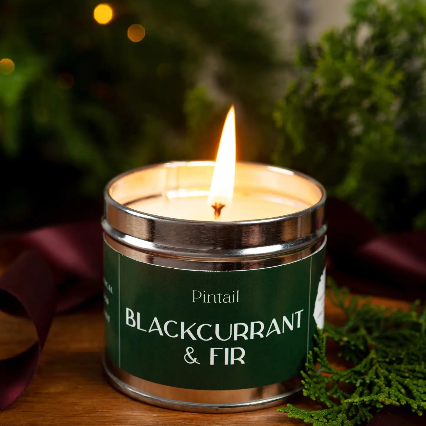 Blackcurrent & Fir Tin Christmas Candle - THE BRISTOL ARTISAN