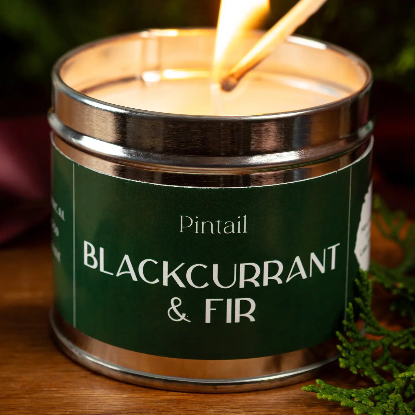 Blackcurrent & Fir Tin Christmas Candle - THE BRISTOL ARTISAN