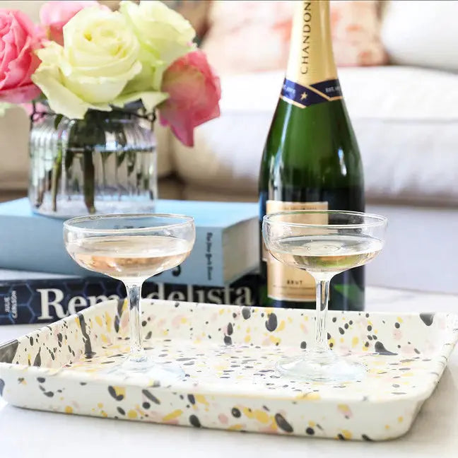 Buttercup Splatter Enamel Tray - THE BRISTOL ARTISAN