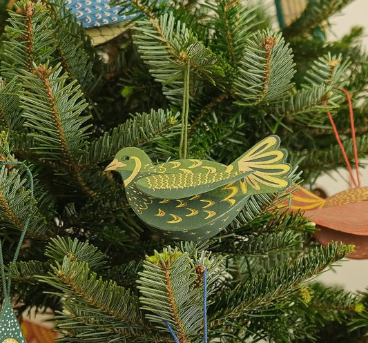 Patridge screen printed Christmas decoration - THE BRISTOL ARTISAN