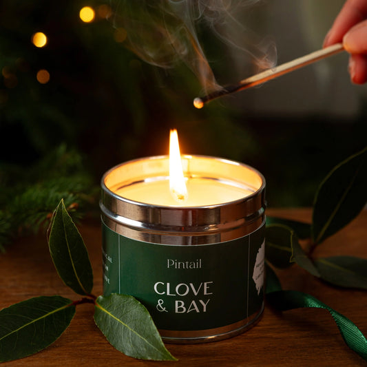 Clove & Bay Tin Christmas Candle - THE BRISTOL ARTISAN