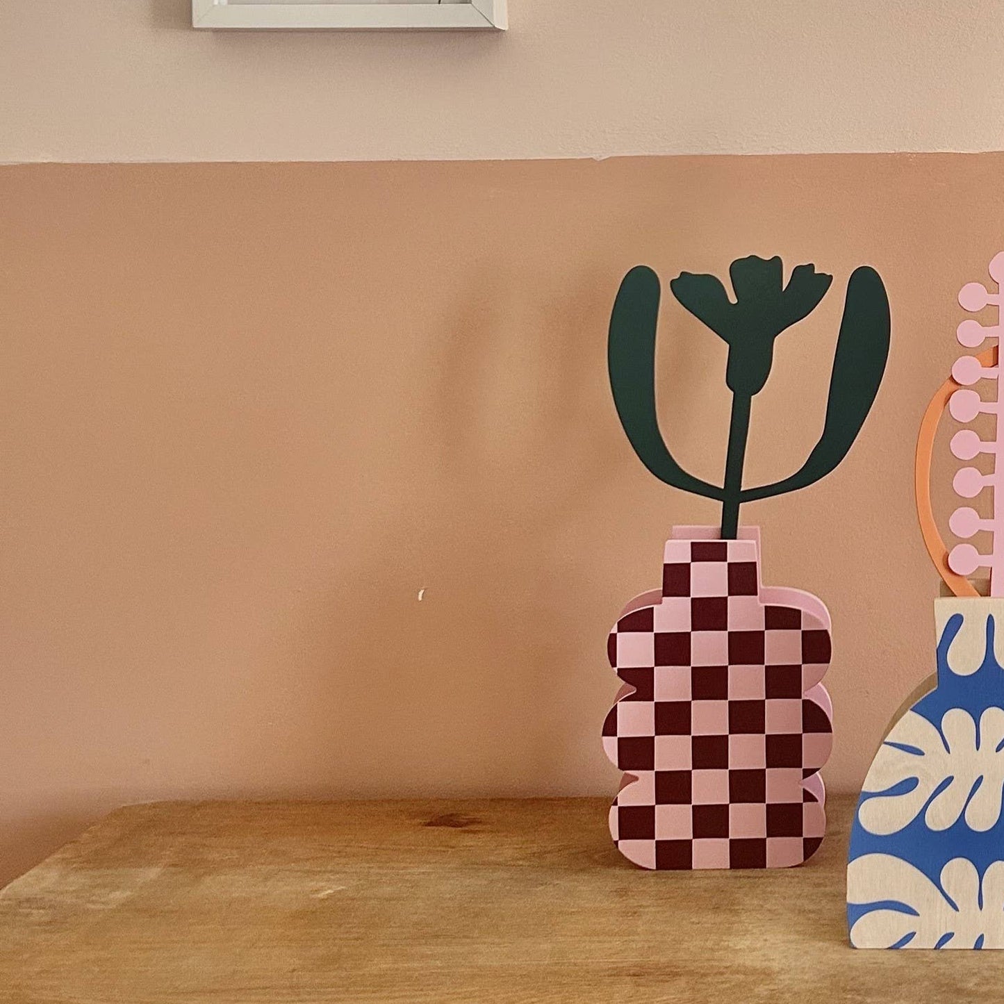 Cornflower Wooden Stem - THE BRISTOL ARTISAN
