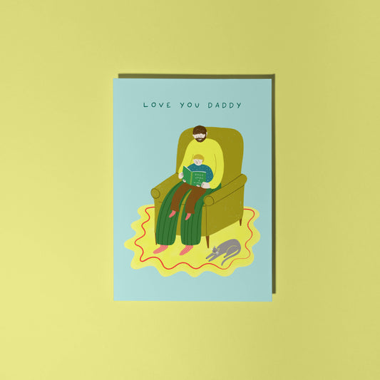 Cosy Reading Father's Day Card - THE BRISTOL ARTISAN