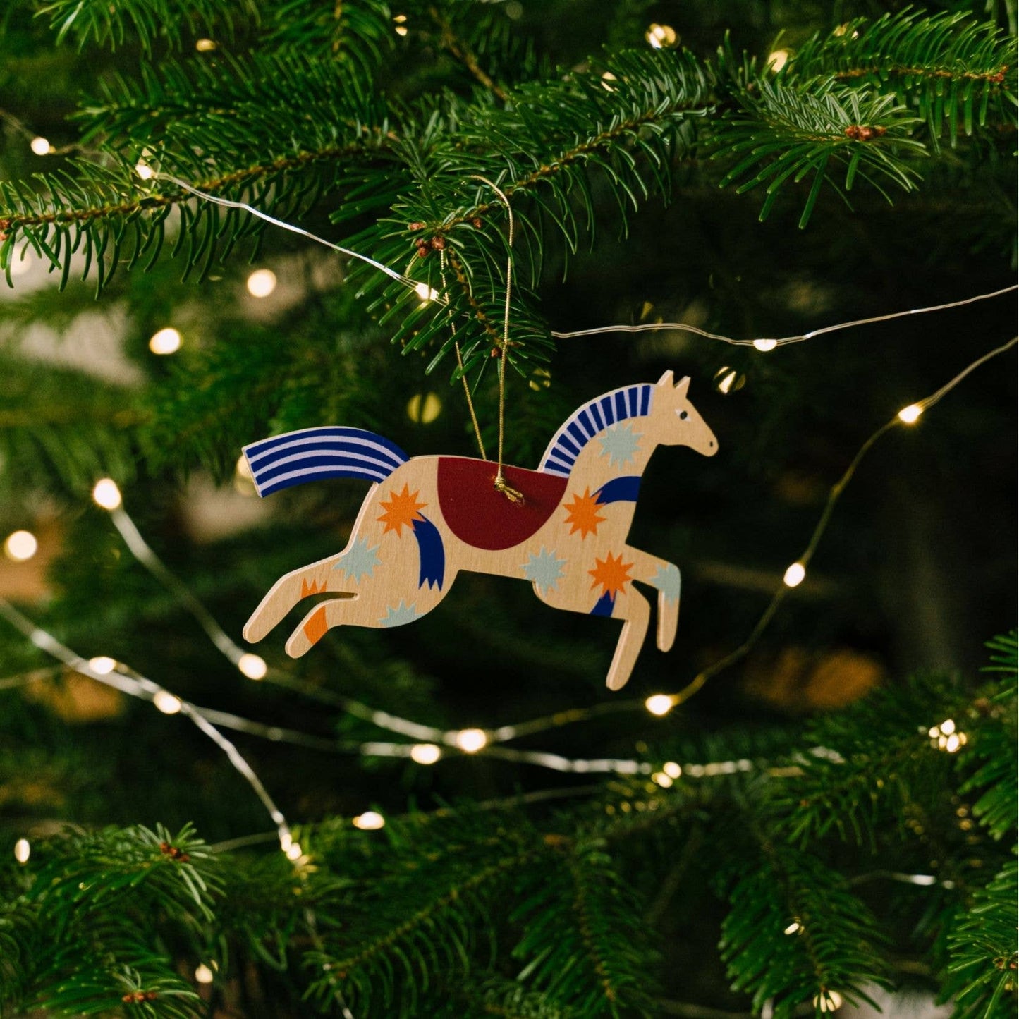 Wooden Horse Christmas hanging decoration - THE BRISTOL ARTISAN