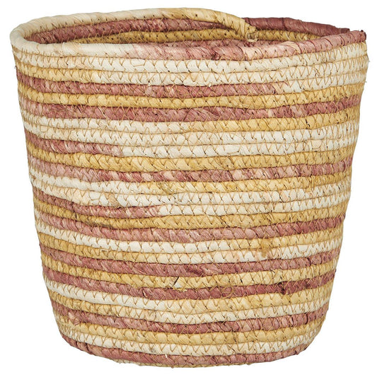 Pot storage basket - Cream, Rose and Yellow - THE BRISTOL ARTISAN