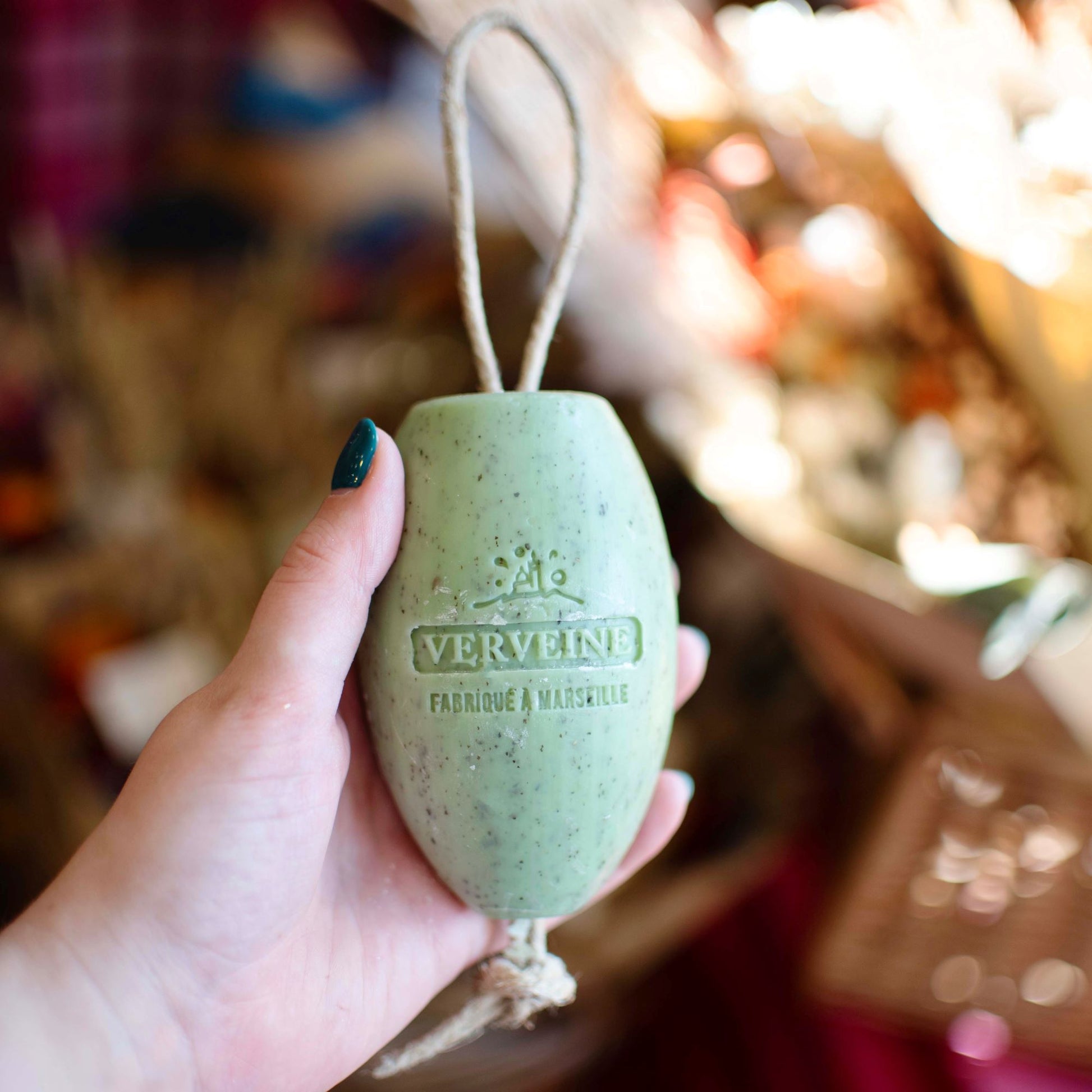 Crushed Verbena soap on a rope - THE BRISTOL ARTISAN