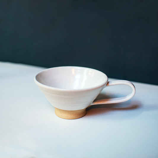 White glazed big handle mug - THE BRISTOL ARTISAN