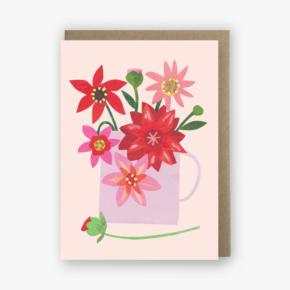 Dahlia Collage Card - THE BRISTOL ARTISAN