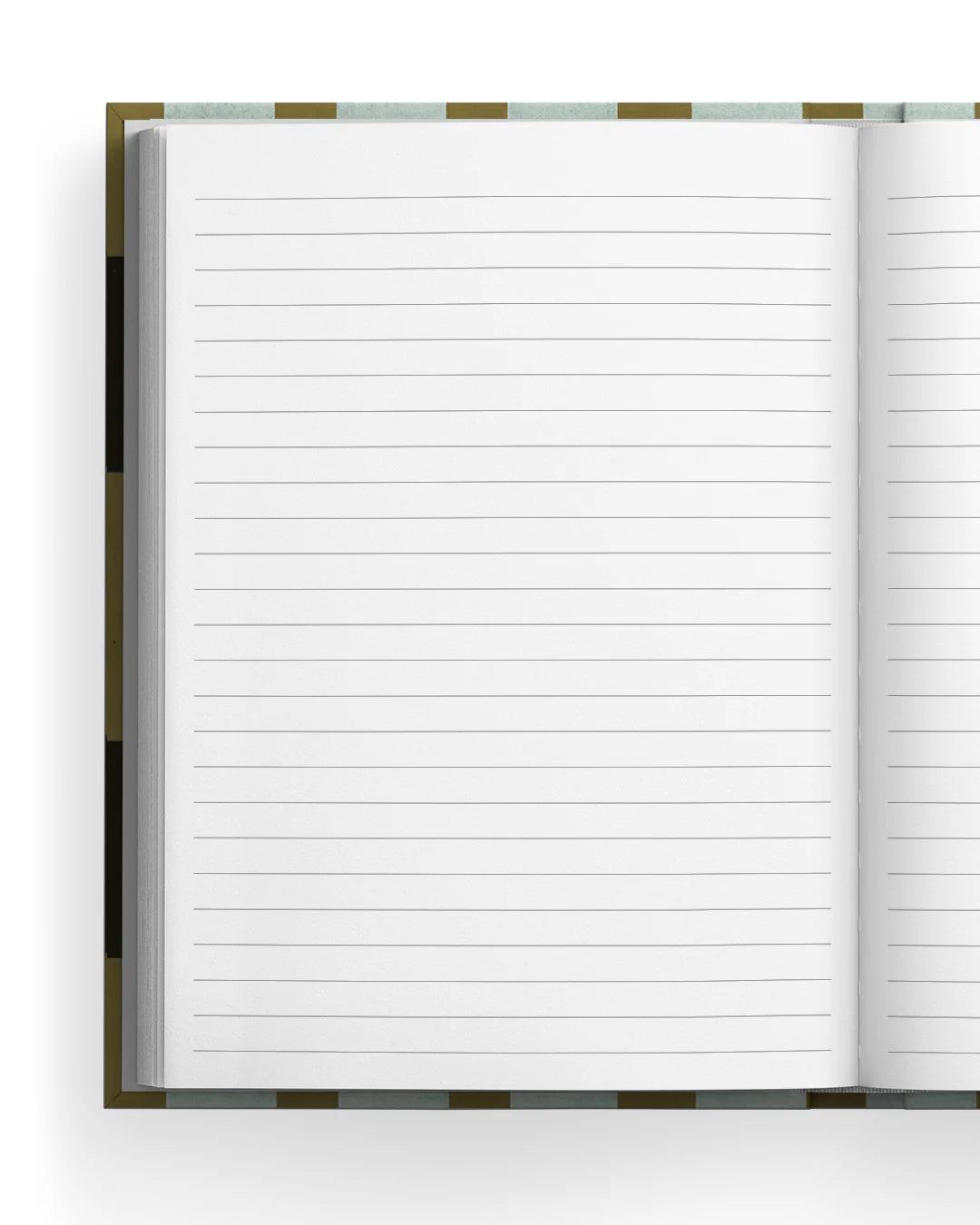 Evelina Blue & Green Stripes A5 Linen Notebook - THE BRISTOL ARTISAN