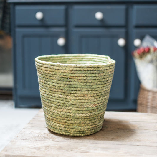 Plant Pot storage basket - Green - THE BRISTOL ARTISAN
