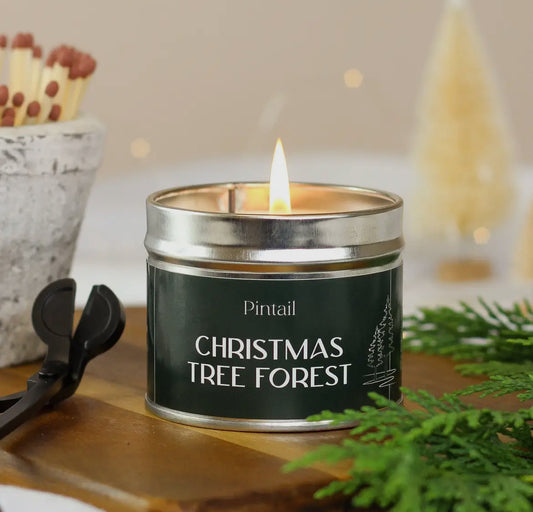 Christmas Tree Forest Tin Christmas Candle - THE BRISTOL ARTISAN