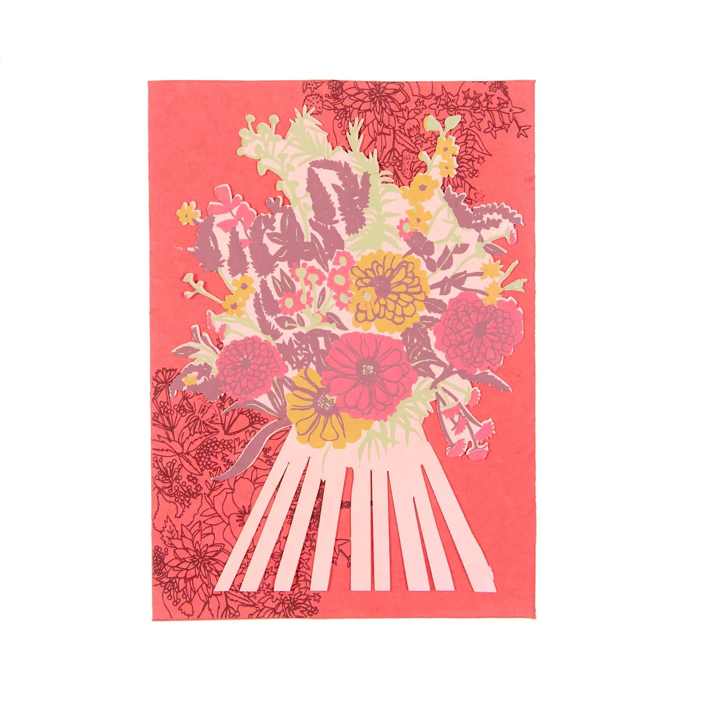 Marigolds Pink Bouquet card - THE BRISTOL ARTISAN