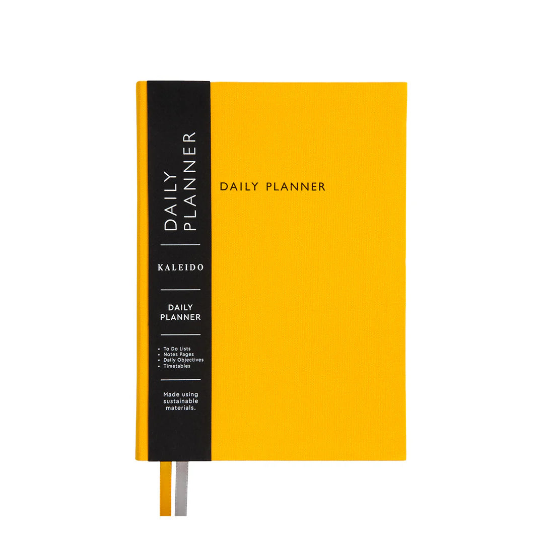 Yellow Fabric A5 Daily Planner - THE BRISTOL ARTISAN