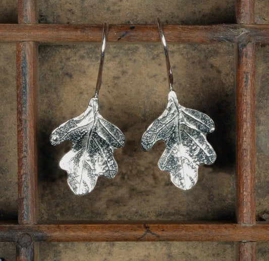 Oak Leaf Drop Earrings - THE BRISTOL ARTISAN