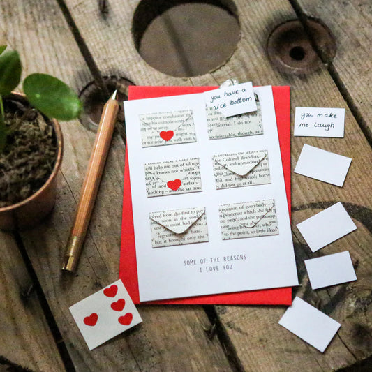 Six Love Note Mini Envelope Card - THE BRISTOL ARTISAN