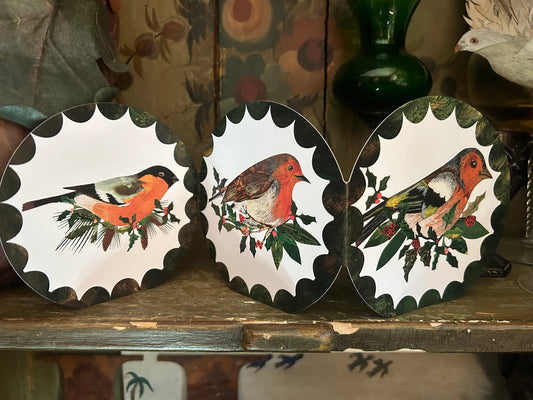 Festive Birds Round Concertina Greeting Card - THE BRISTOL ARTISAN