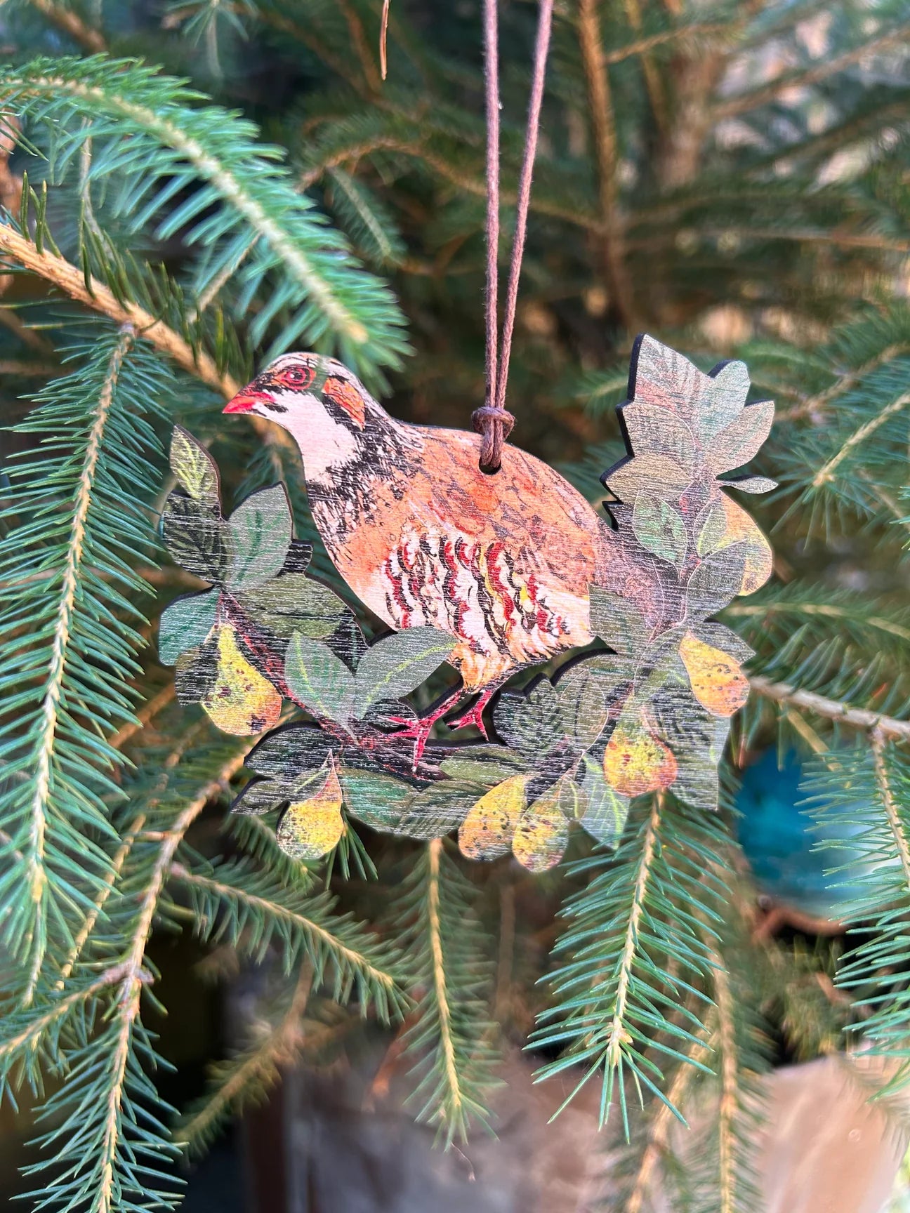 Festive Partridge Birch Plywood Decoration- - THE BRISTOL ARTISAN