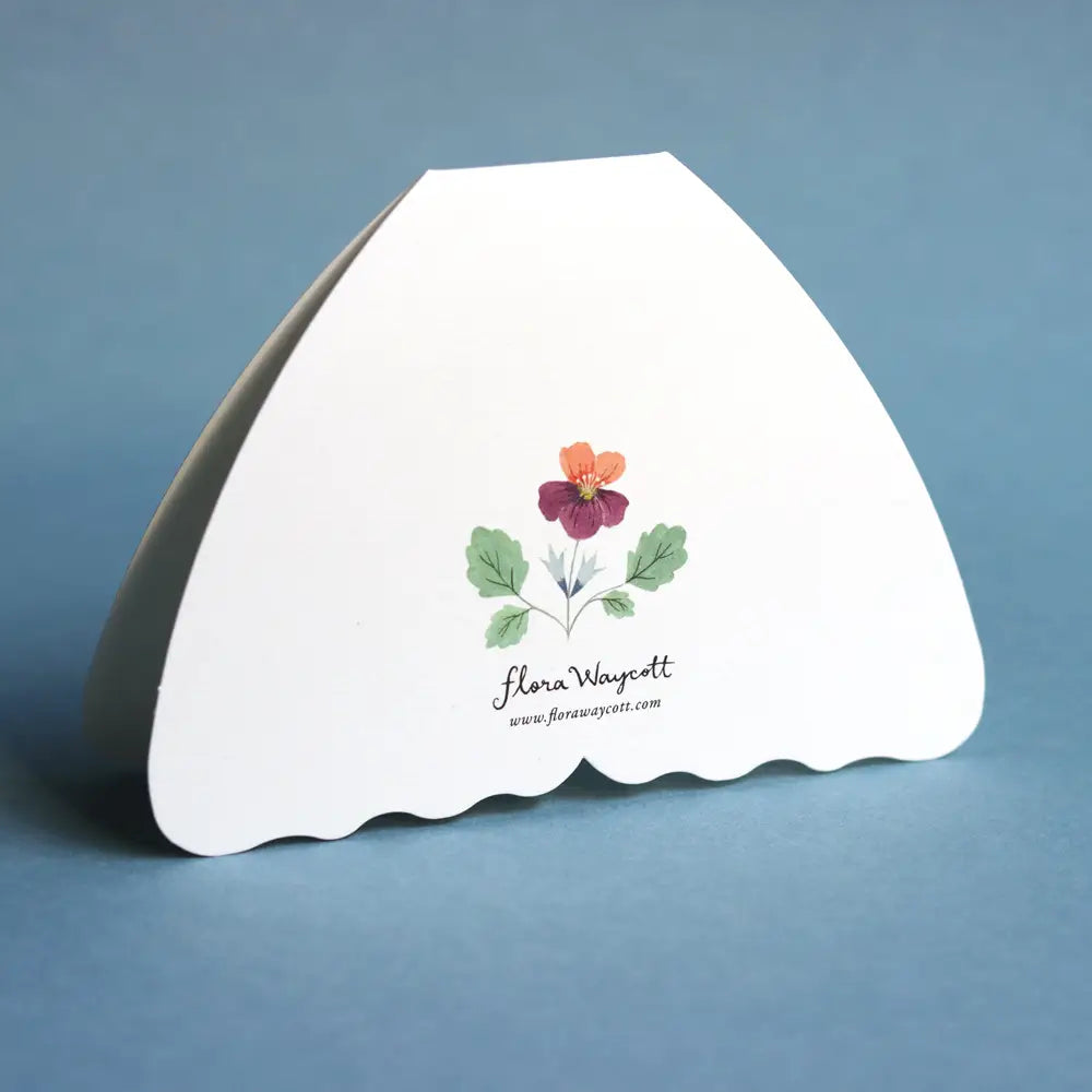 Floral Moth Shaped Card - Forest Green - THE BRISTOL ARTISAN