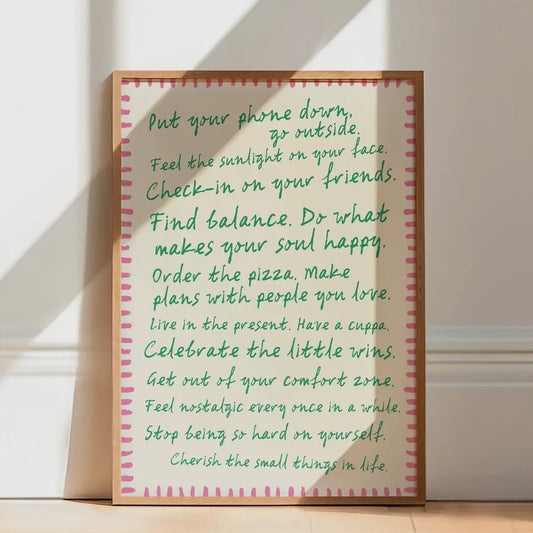 Feel Good Manifesto A3 Print - THE BRISTOL ARTISAN