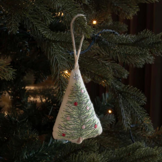 Embroidered Cotton Christmas Decoration - Christmas Tree - THE BRISTOL ARTISAN