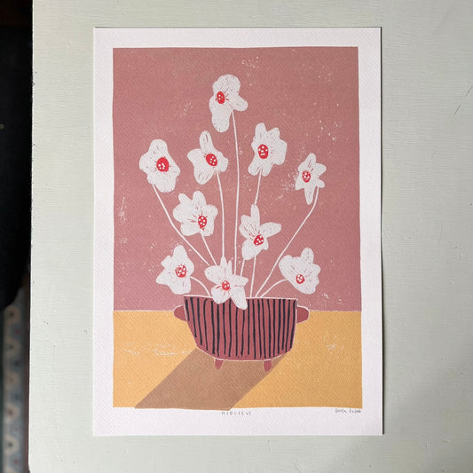 Hibiscus A3 Print - THE BRISTOL ARTISAN