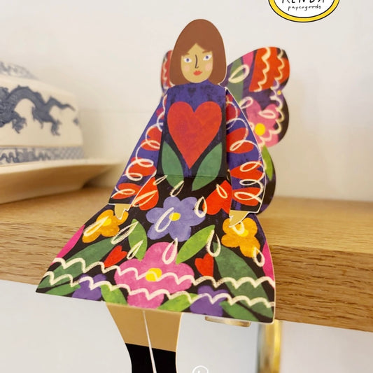 Butterfly Woman Sitting ‘Happy Birthday’ Card - THE BRISTOL ARTISAN
